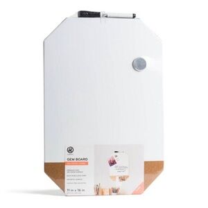 11"x16" Gem Board Dry Erase Combo White/Cork